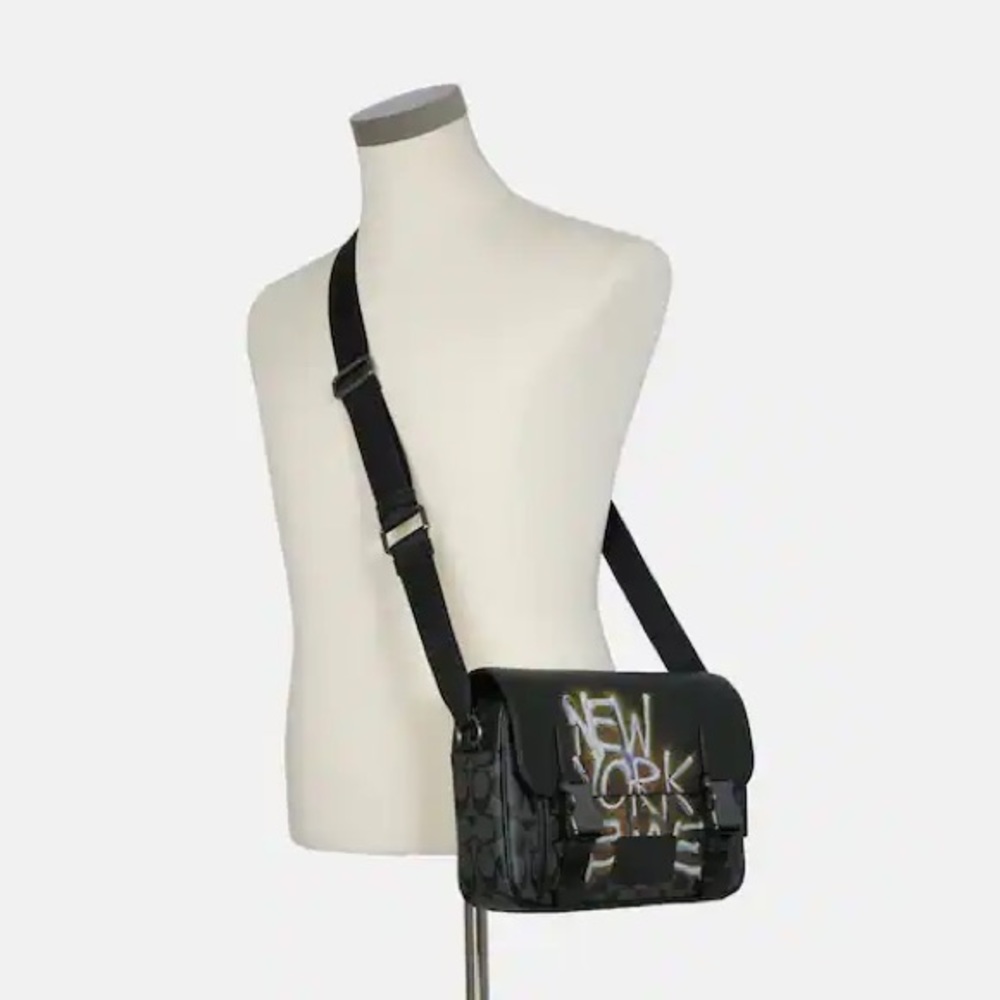 Coach X Jean Michel Basquiat Track Crossbody In Signature Canvas NWT